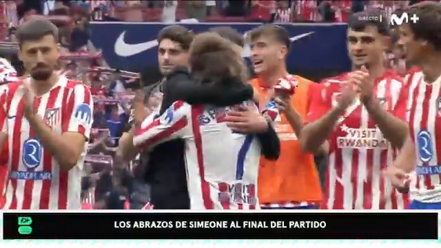 🫂 Los abrazos de Simeone. #DeportePlus