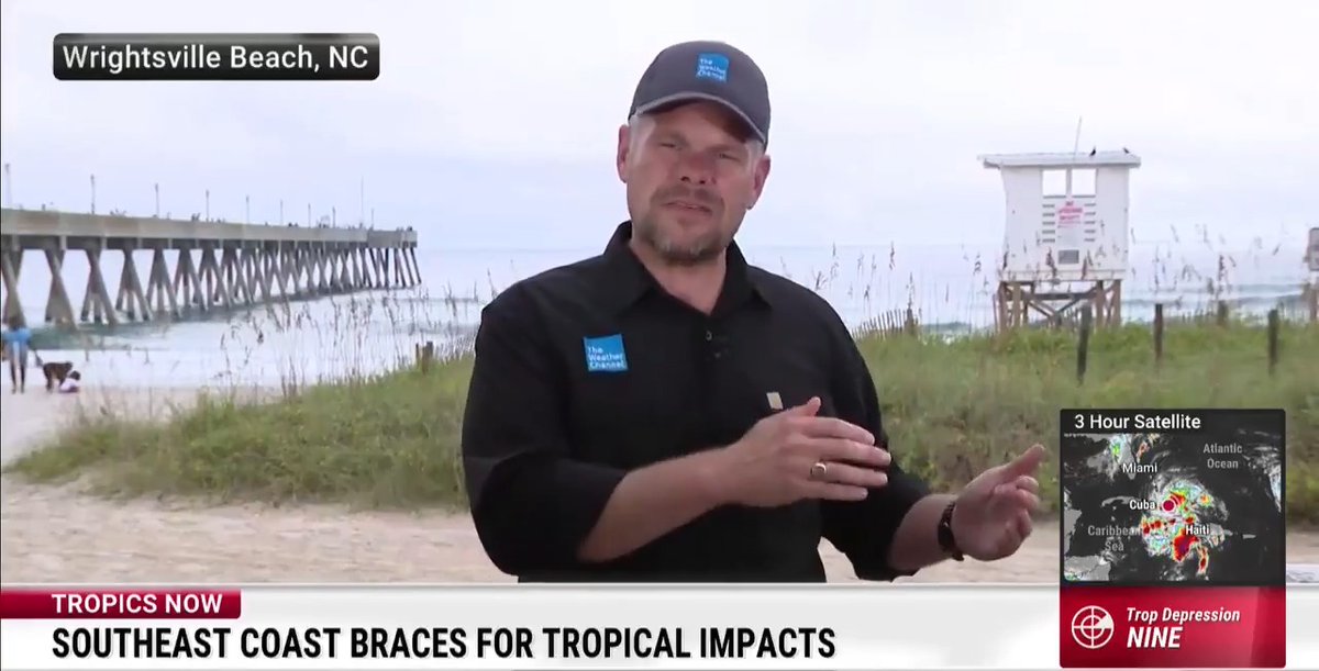 Senior National Correspondent Justin Michaels is reporting from Wrightsville Beach, North Carolina, where the area is bracing for potential tropical impacts next week.