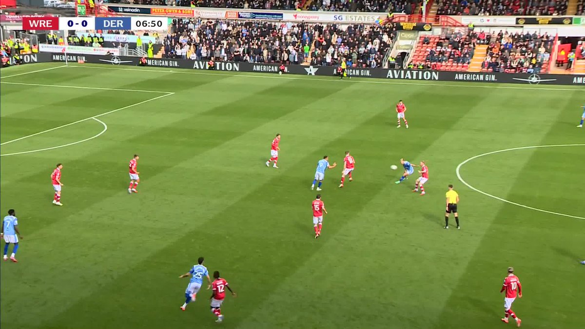 Should Wrexham's goalscorer Lewis O'Brien have been sent off for this challenge on Ebou Adams? ⤵️💬