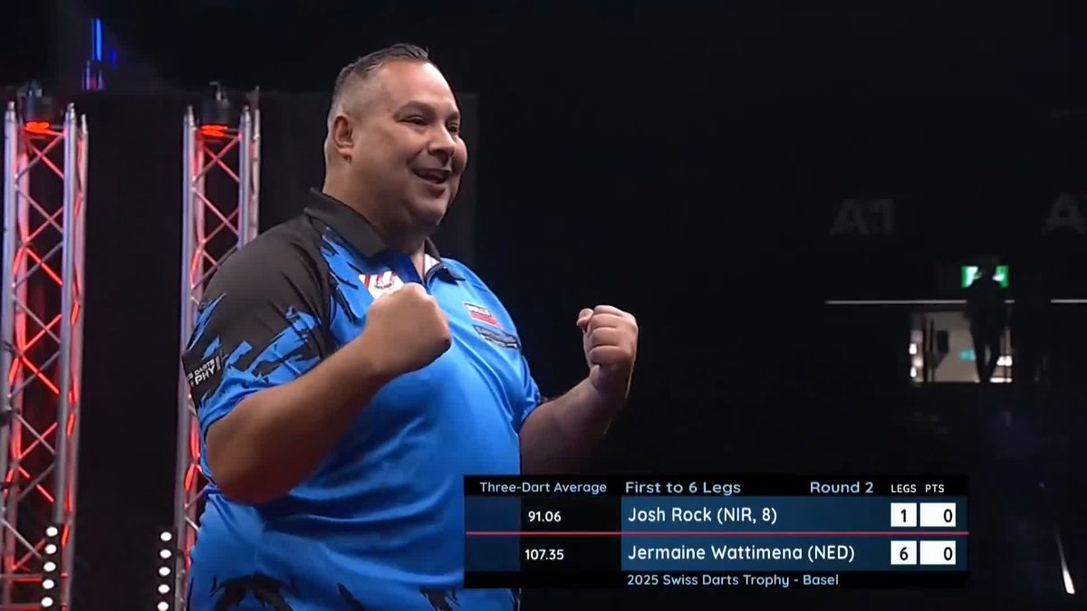 WATTIMENA WALLOPS ROCK! Jermaine Wattimena puts in an inspired display to dump out Josh Rock, averaging almost 108 on his way to an emphatic 6-1 win! Devastating from the Dutchman! 📺 #ET13 | R2