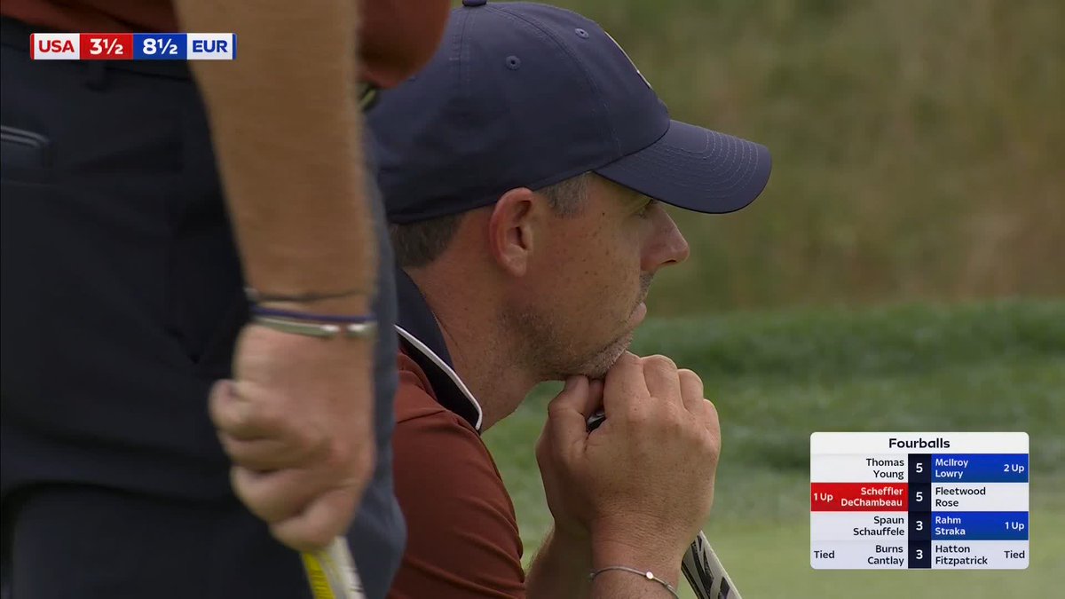“I’m not going to putt until they shut up”. Rory McIlory refused to play his shot until the booing and heckling from the home fans stopped ❌