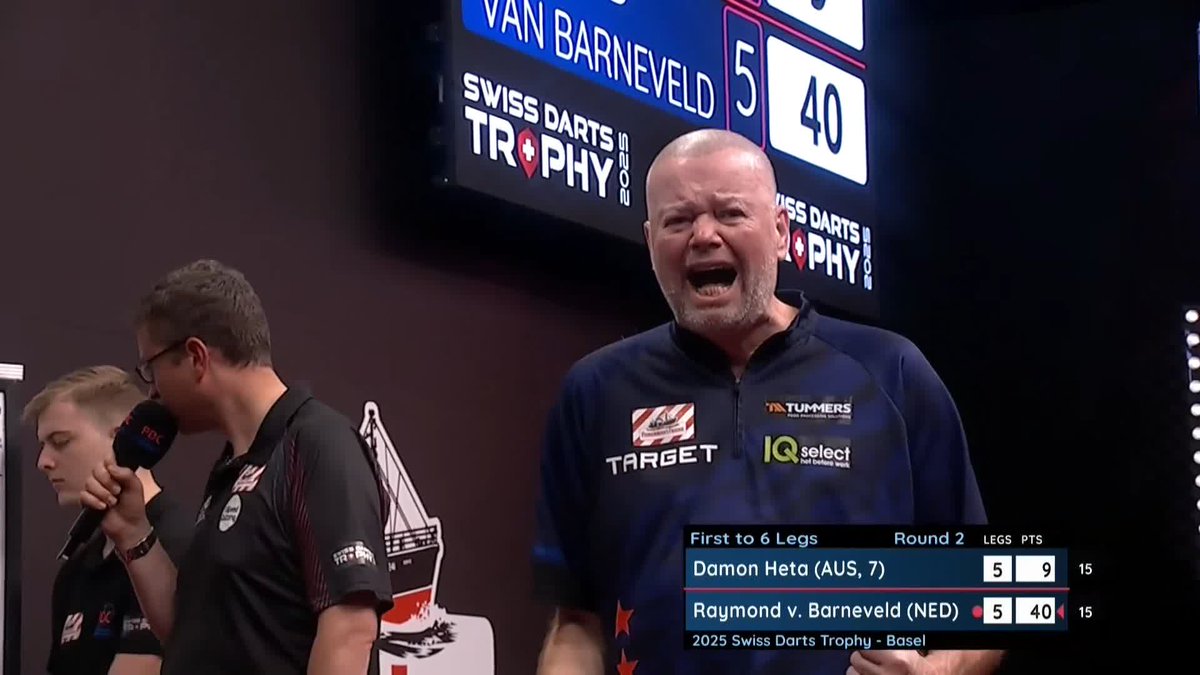 BARNEY KEEPS HIS HOPES ALIVE! Raw emotion from Raymond van Barneveld! The Dutchman wins through a high-quality affair against Damon Heta to preserve his hopes of World Grand Prix qualification! 📺 #ET13 | R2