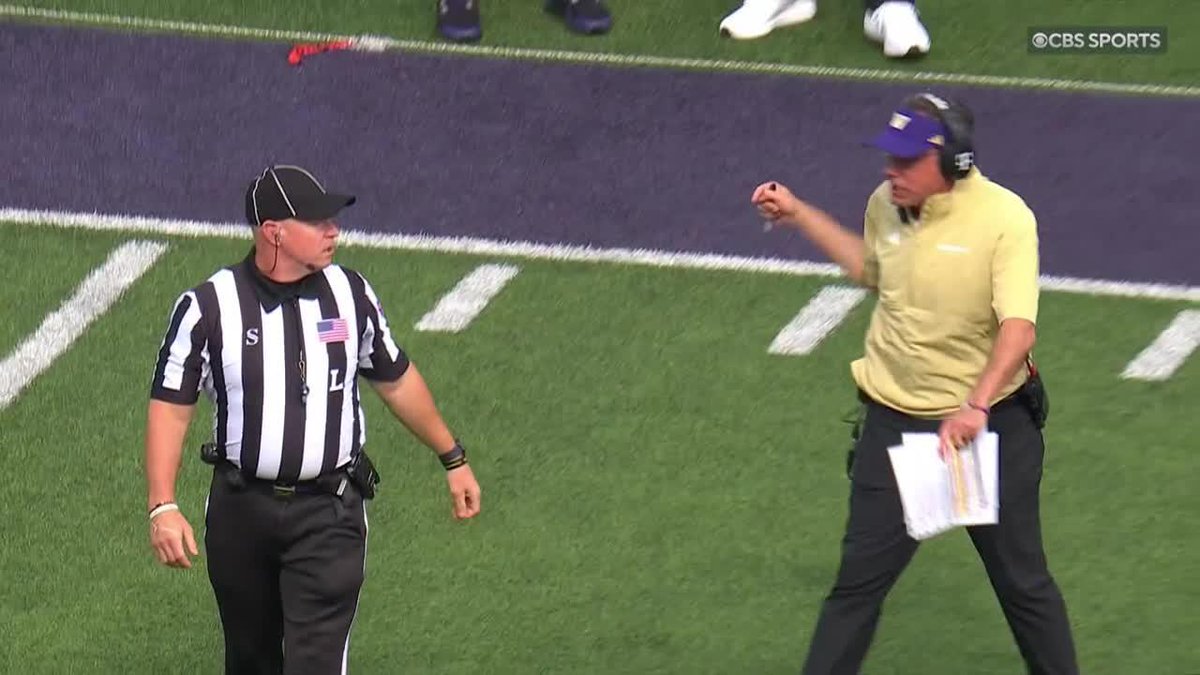 Jedd Fisch was called for unsportsmanlike conduct after this interaction with the officials