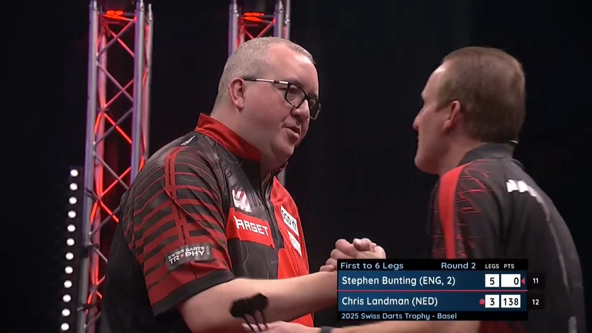 BUNTING TURNS ON THE STYLE! Stephen Bunting produces a blistering late burst to defeat Chris Landman, registering legs of 13, 11 and 11 darts to wrap up a 6-3 victory! 📺 #ET13 | R2