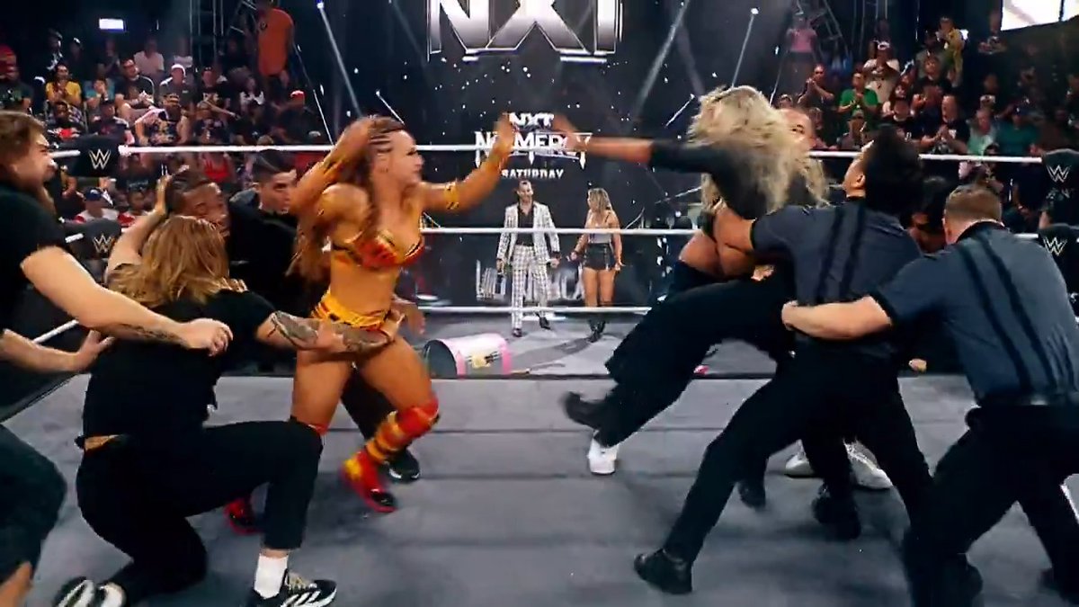 Welcome to chaos. Blake Monroe and Jordynne Grace collide in a Weaponized Steel Cage Match TONIGHT at NXT No Mercy! Streaming at 7ET/4PT on Peacock in the U.S. and Netflix internationally.