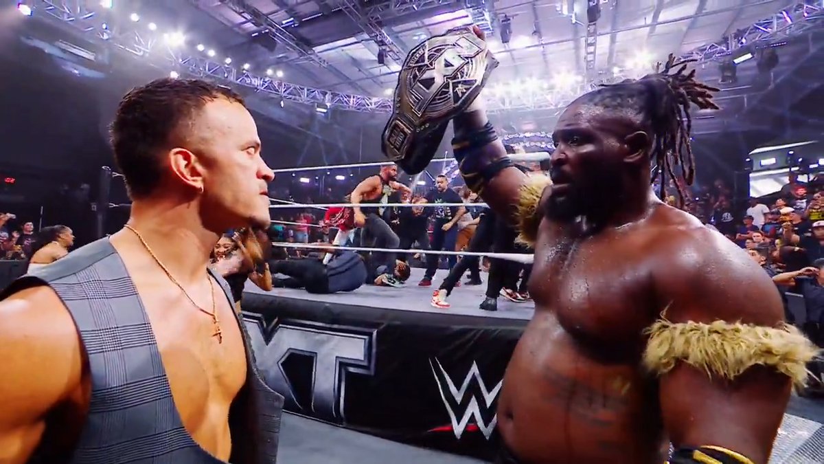Two of the biggest stars in all of NXT. Oba Femi and Ricky Saints battle it out for the NXT Championship TONIGHT at NXT No Mercy! Streaming at 7ET/4PT on Peacock in the U.S. and Netflix internationally.