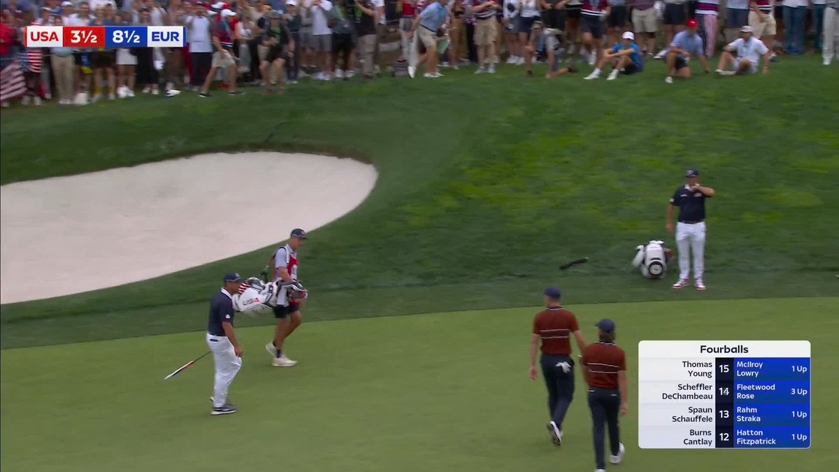 "Now the caddies are getting involved!" Things are getting even more heated at the Ryder Cup! 😮