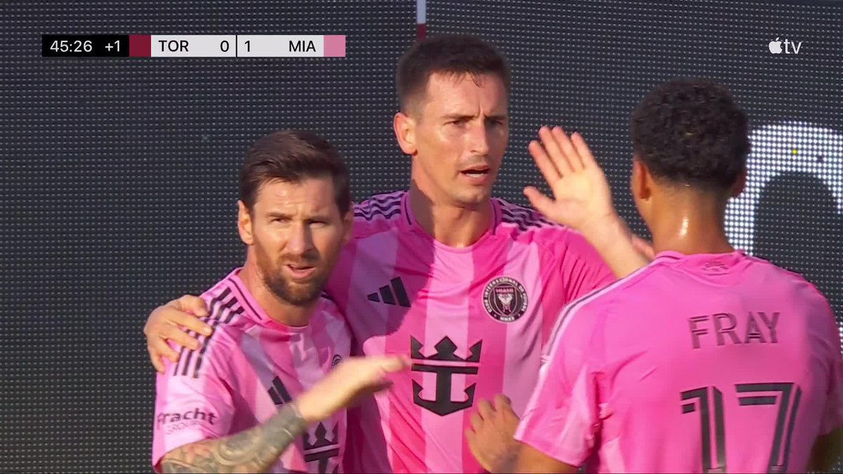 Jordi Alba 🤝 Tadeo Allende Inter Miami CF grab the lead right before half! Alba's 11th assist of the season. Allende's 9th goal of the season.