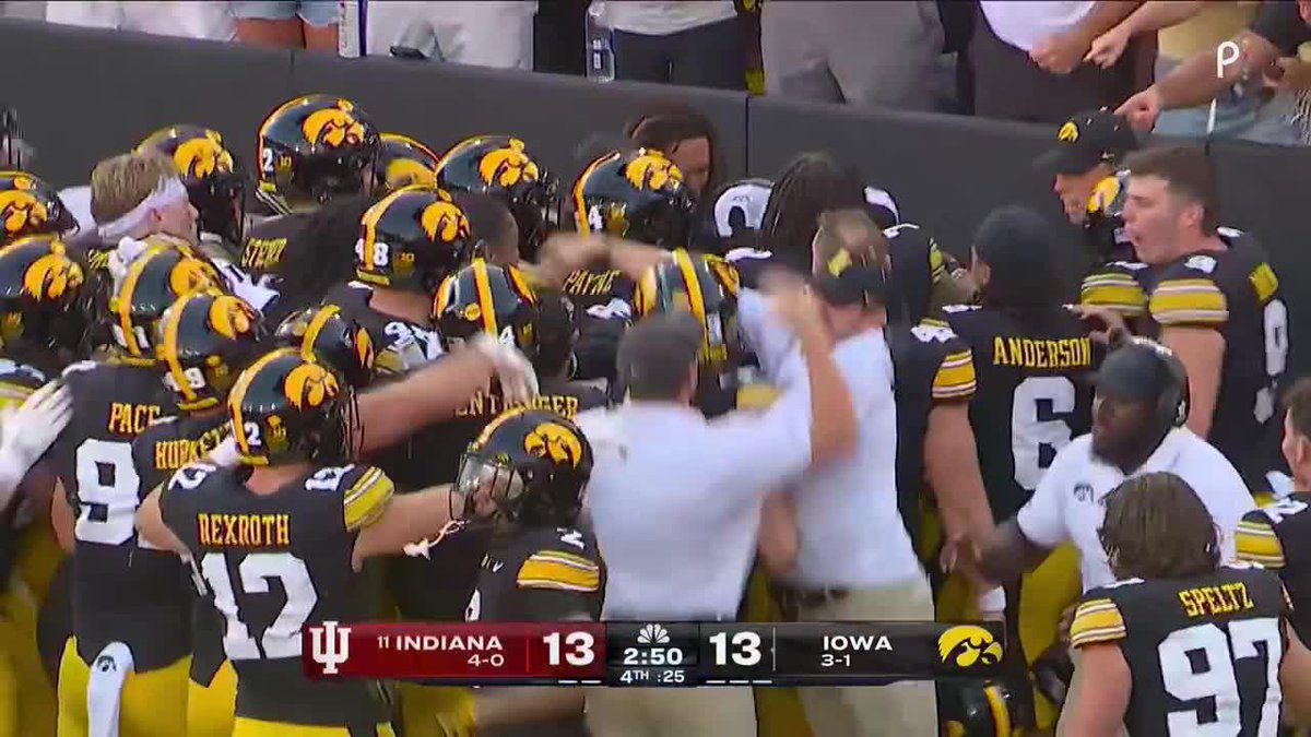 PICK ‼️ Zach Lutmer gets the ball right back for Hawkeye Football 😤 📺: Peacock