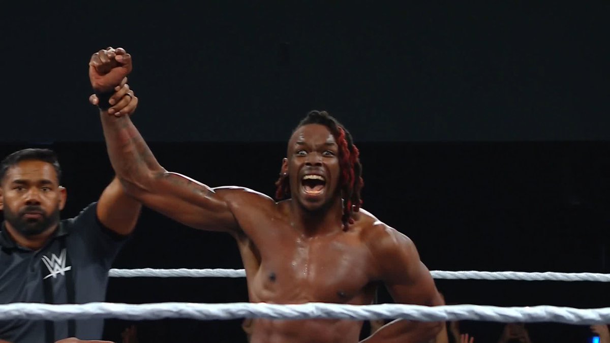STATEMENT. MADE. Je'Von Evans gets the HUGE win at NXT No Mercy! 😮‍💨