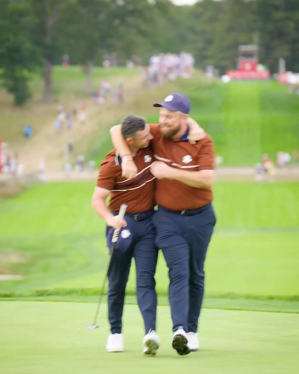A first Ryder Cup point together 💙 #TeamEurope | #OurTimeOurPlace