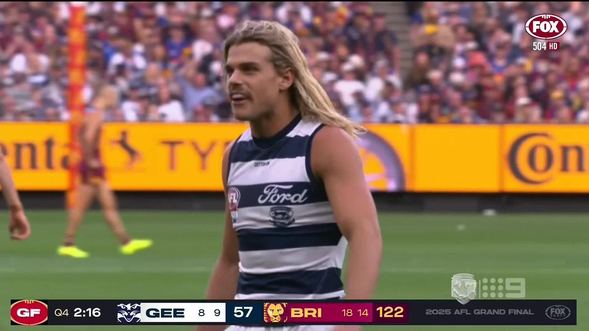 "I was enjoying myself out there, probably a bit more than Bailey..." 😅 Harris Andrews on his exchange with Bailey Smith late in the game. #9AFLSFS | Watch on Nine & 9Now 🖥️