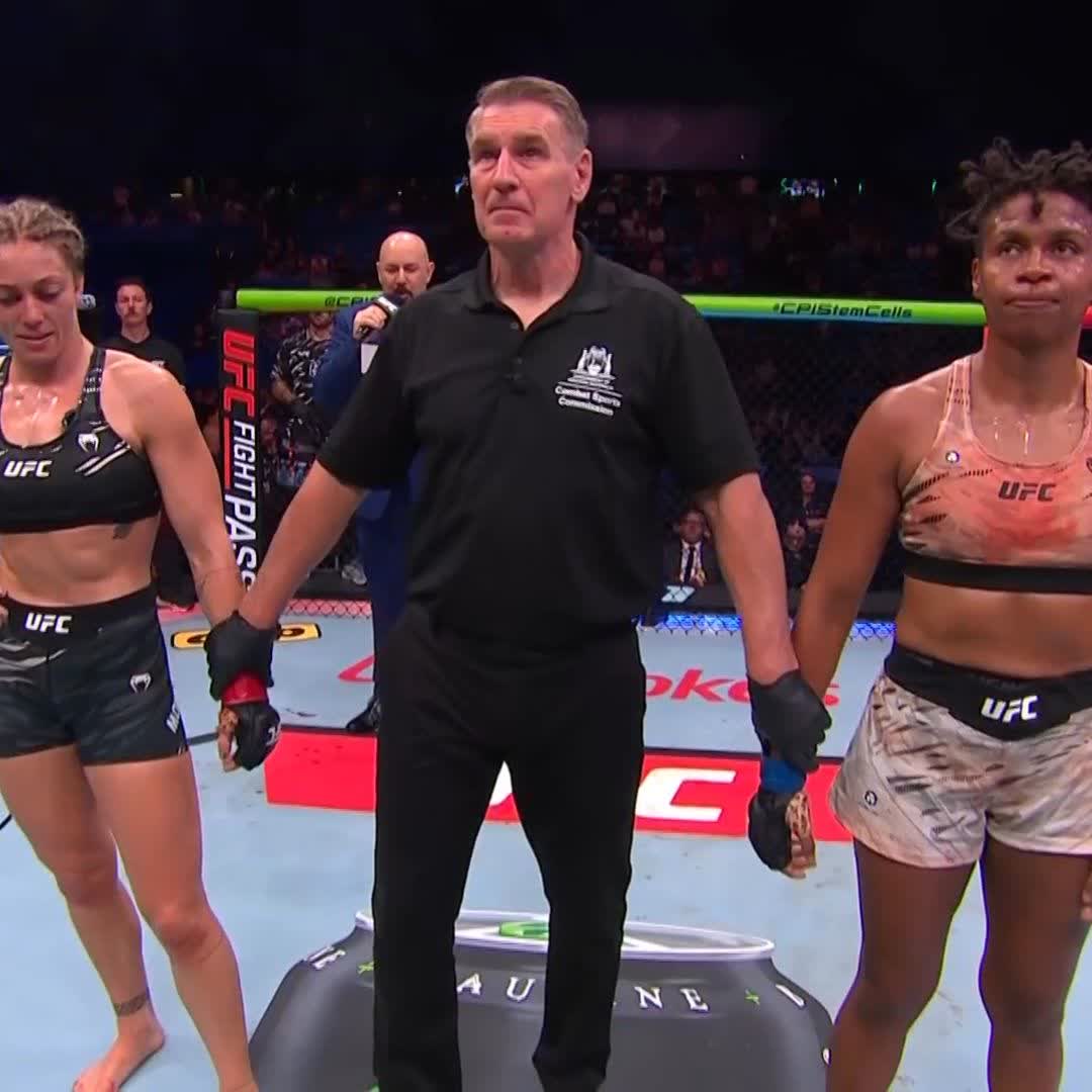 Showing off all her skills in the debut 💥 Michelle Montegue earns the win as the first female Kiwi in the UFC 👏 [ #UFCPerth | LIVE NOW on the @ESPN app ]