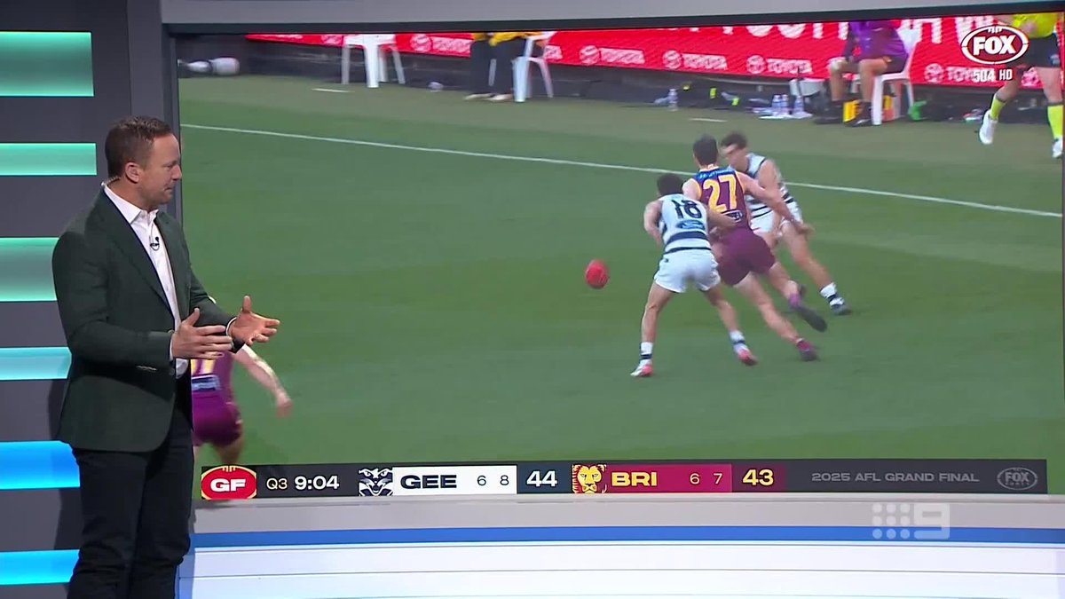 "This is being pushed off the football far too easily." Nathan Brown on how Brisbane exposed the 'jittery' Cats in the premiership quarter. #9AFLSFS | Watch on Nine & 9Now 🖥️
