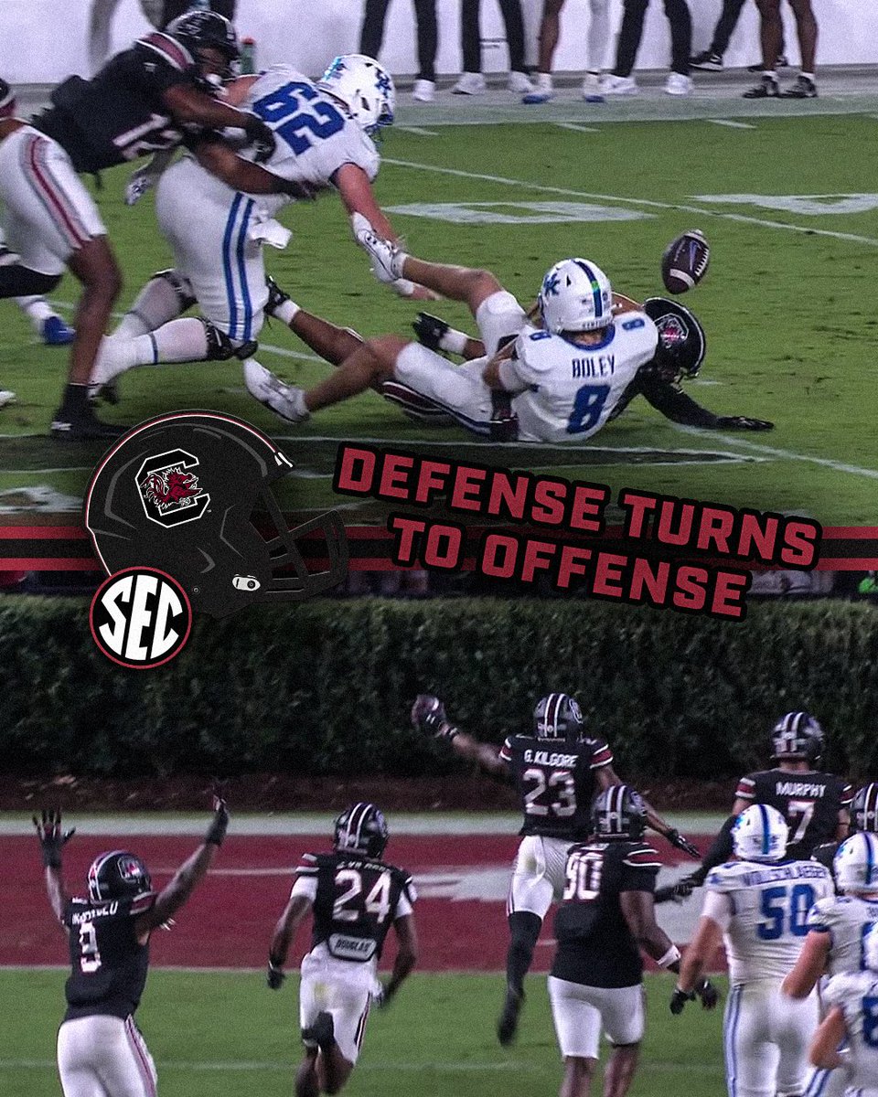 BEAMER BALL IS ALIVE AND WELL 🚨 South Carolina D takes a fumble & a pick to the house on back-to-back drives! 🤯 South Carolina Football x 📺 SEC Network