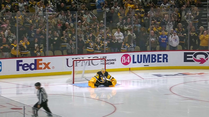 Pittsburgh fans gave Marc-André Fleury a standing ovation as he took the ice one final time 🌸 After retiring at the end of last season, Fleury played in one final preseason game with the Penguins on Saturday night to cap off a legendary NHL career.