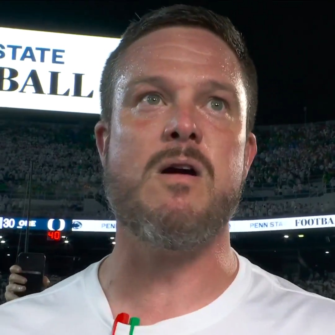 "Our team is special man, special." Oregon's win meant everything to Dan Lanning. 👏