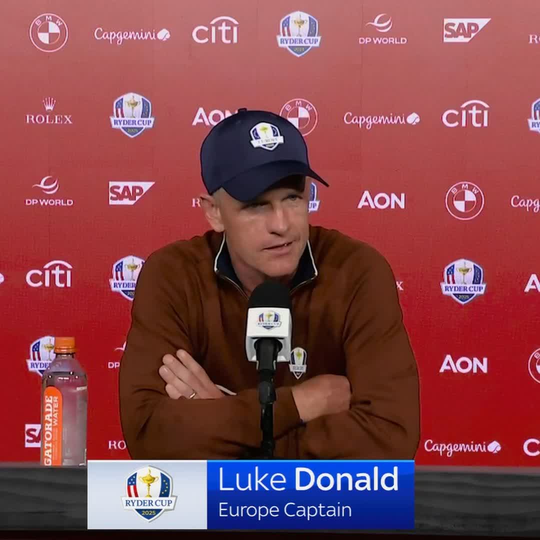 "Sometimes the crowd going at you can be a motivator" Europe captain Luke Donald says the crowd's abuse towards Rory McIlroy and Shane Lowry may have helped motivate them on their way to victory 🇪🇺