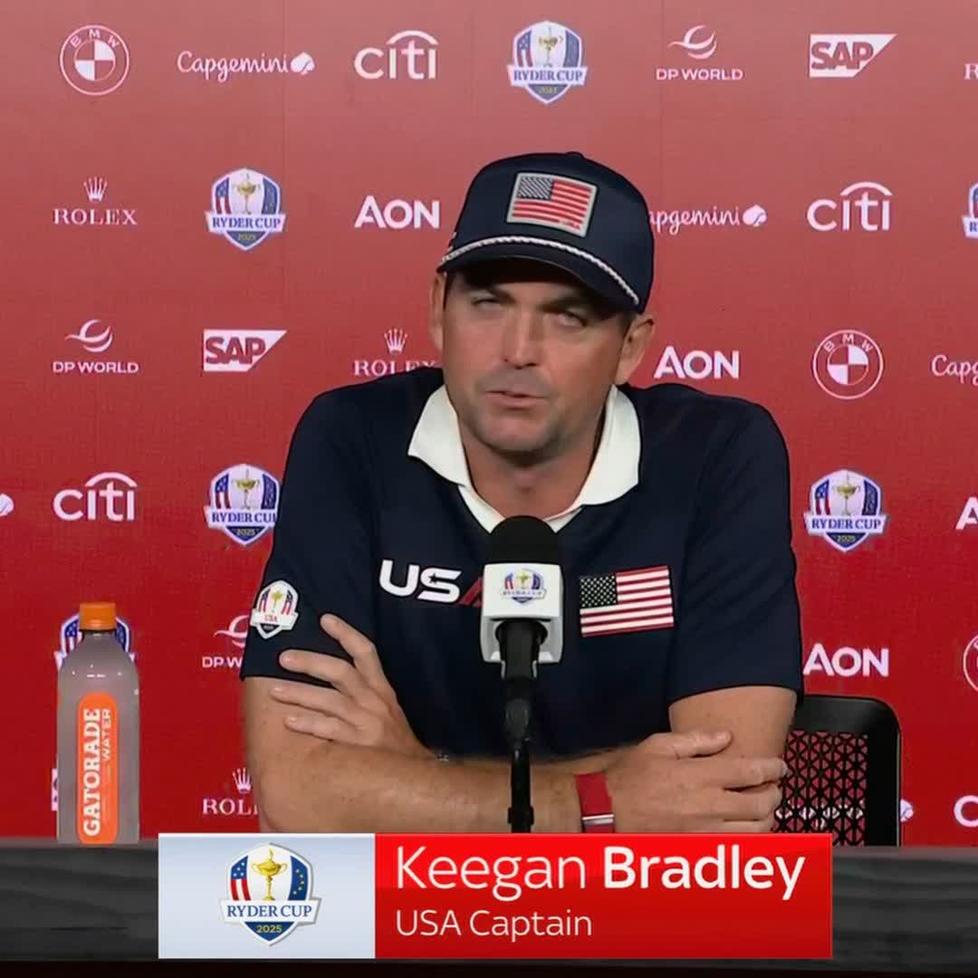 "You have to relish the opportunity" USA captain Keegan Bradley says his players are desperate to make history in the singles matches today 🇺🇸