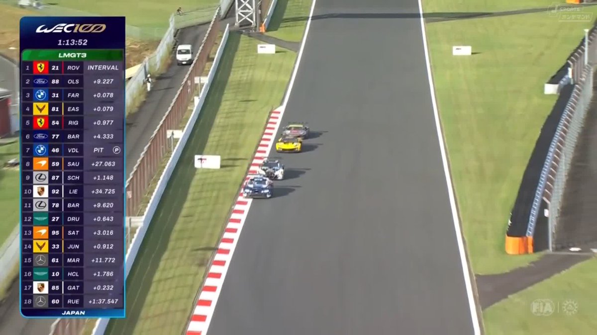 LMGT3クラス! 2位・3位争いがヒートアップ🔥 5台ワンパックの超接近戦‼️ 表彰台をめぐる攻防、まだまだ目が離せません👀 #WEC富士 FP3~決勝 9/27-28 徹底LIVE配信! 🔽ご視聴/ご購入は🔽 #WECjp #6HFuji