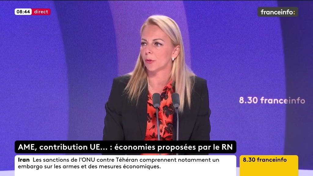 Agences d’État : "Beaucoup servent à recaser les ministres qui ont été remerciés ou des députés qui ont été battus", dénonce la RN Edwige Diaz, citant Emmanuelle Wargon ou Clément Beaune. "Il faut faire un audit. Si elles sont utiles, il faut les garder".
