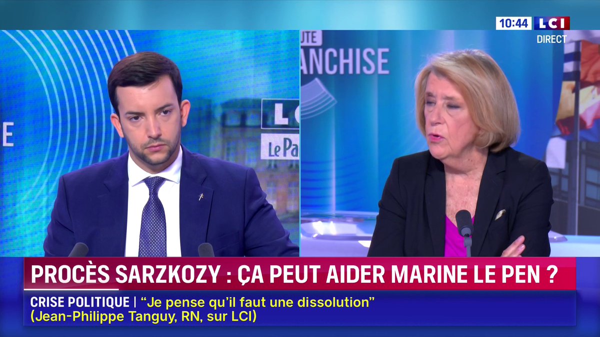 🔴 Condamnation avec exécution provisoire : "Marine Le Pen, innocente, ne représente aucun danger pour la société, Nicolas Sarkozy ne présente aucun danger, on est dans une forme de vendetta judiciaire." ➡ Jean-Philippe Tanguy Ⓜ️ sur LCI