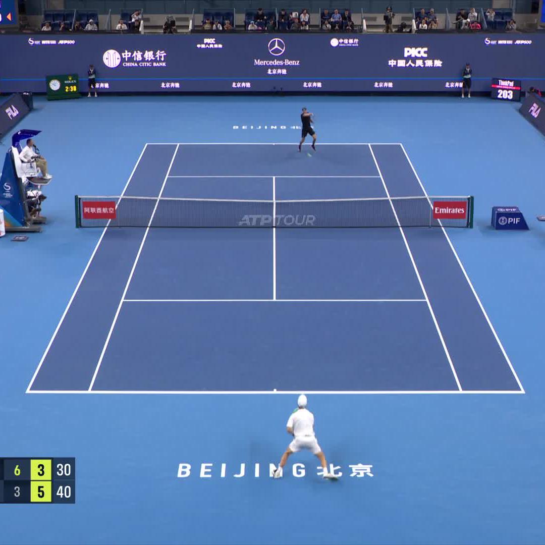 35-1 against left-handed players since Roland-Garros 2023 🔥 Alexander Zverev downs Corentin Moutet 7-5 3-6 6-3 to set up a Beijing clash with Daniil Medvedev 🍿 #ChinaOpen