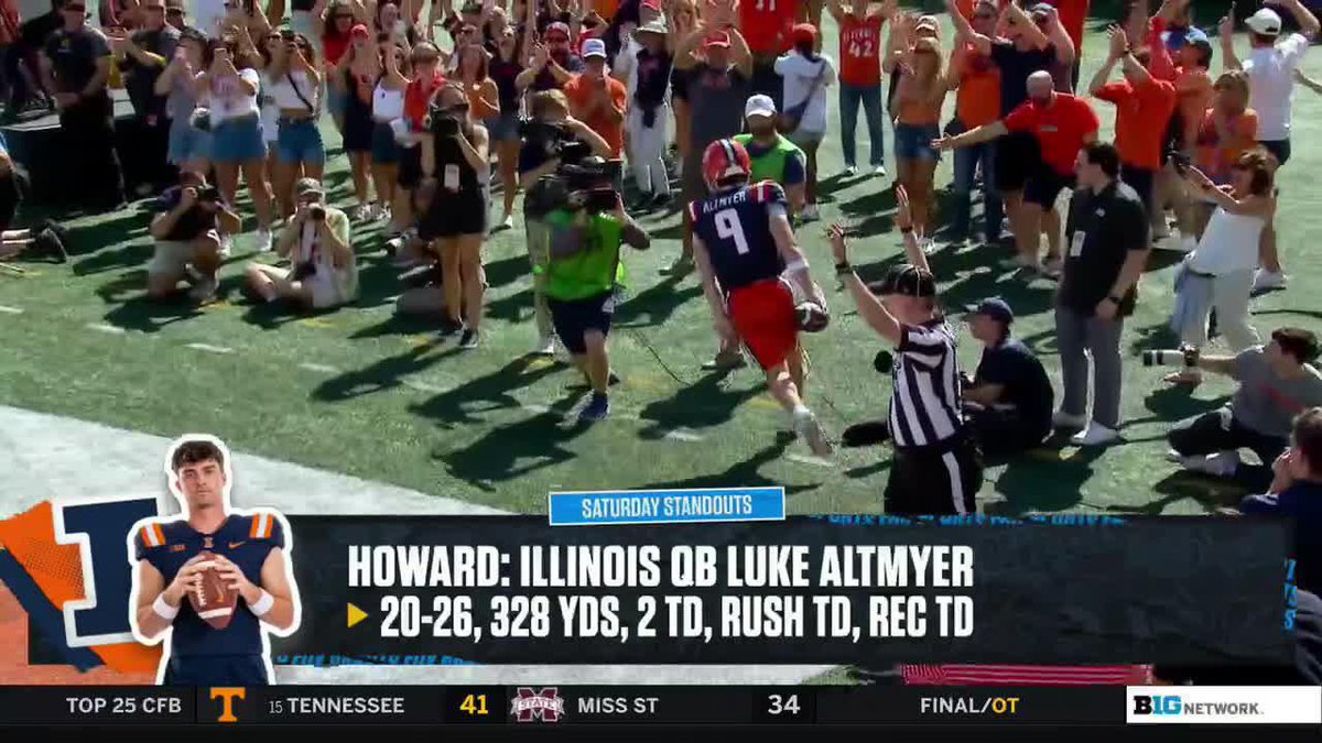 It's time for Week 5 Saturday Standouts 🤩 Howard Griffith 👉 Illinois Football QB Luke Altmyer Marcel Reece 👉 Ohio State Football DL Dave Revsine 👉 Oregon Football QB Dante Moore