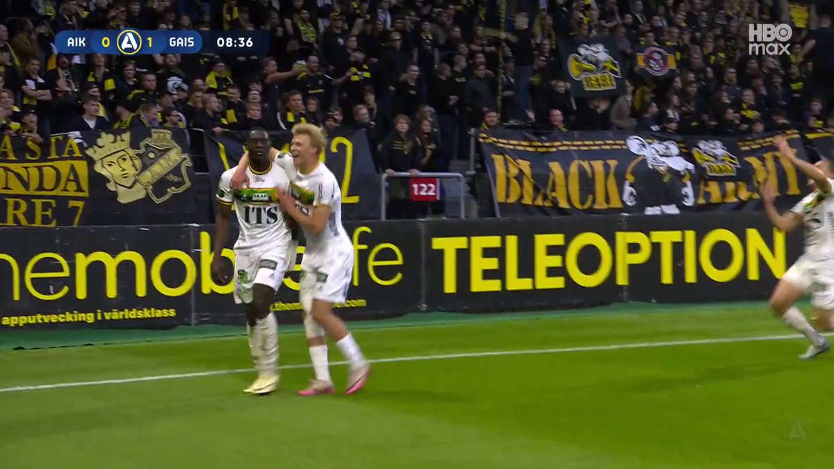 1-0 GAIS mot AIK! Ibrahim Diabates måltorska är över 🟢⚫ 📲 Se matchen på HBO Max