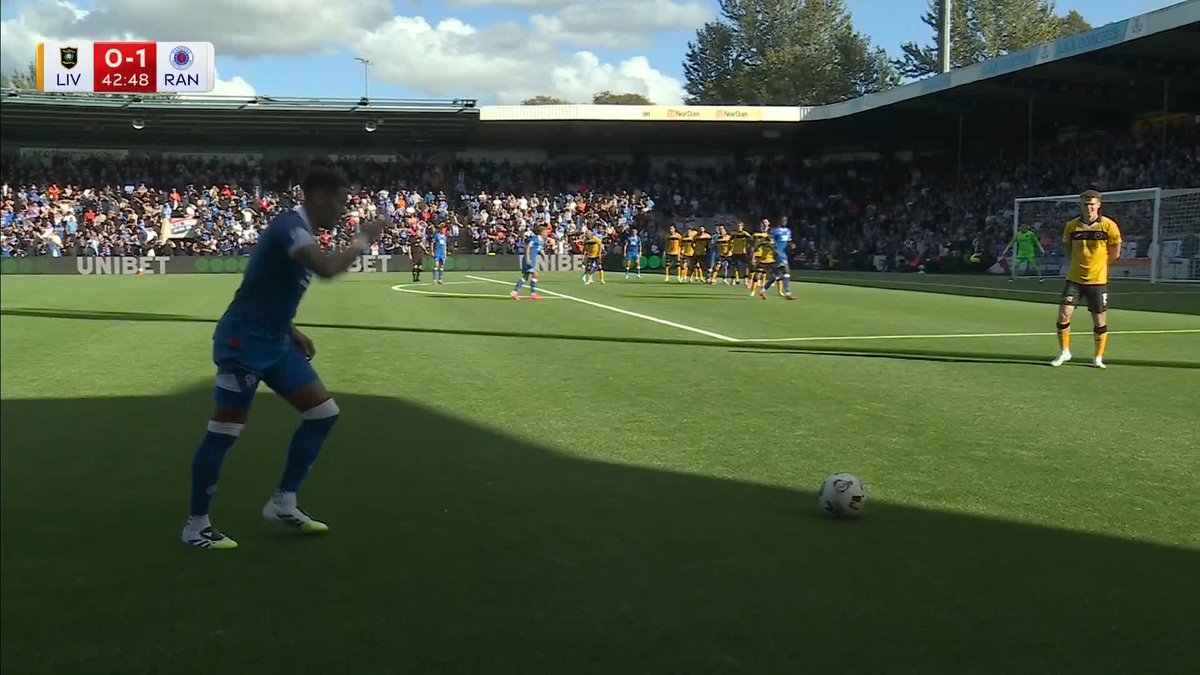 ❌ Rangers have the ball in the net through Derek Cornelius, but it's ruled out for handball ⤵️