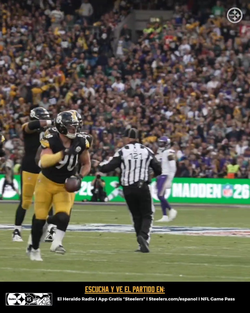 Wentz interceptado por TRENT JORDAN WATT‼️😈🔥 🎙️: Álvaro Martín &amp; ARTURO CARLOS 📺: #MINvsPIT en NFL Game Pass