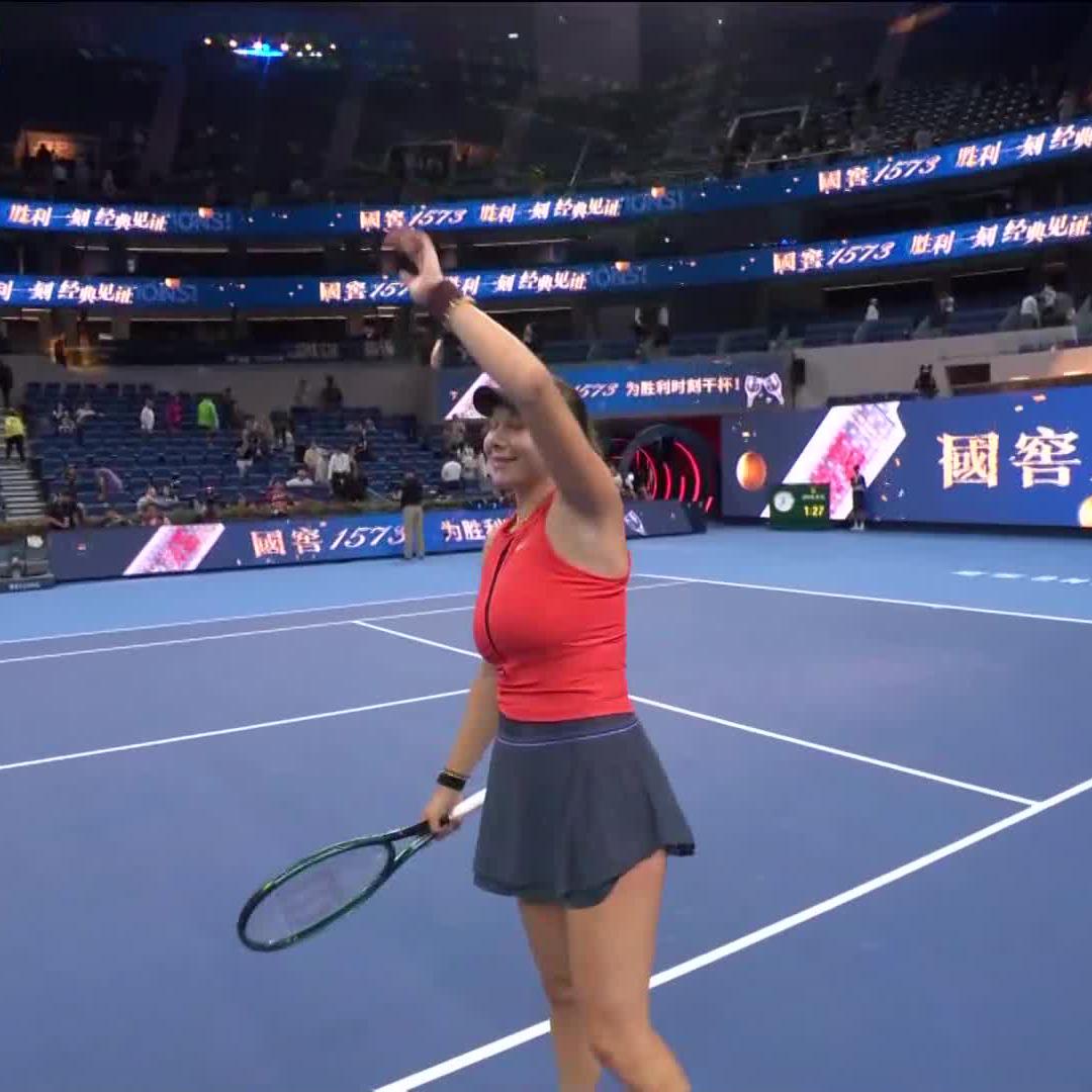 JOB DONE 😤 A huge second set from A wraps up a straight sets victory against Zhang 7-6(11), 6-0. #2025ChinaOpen