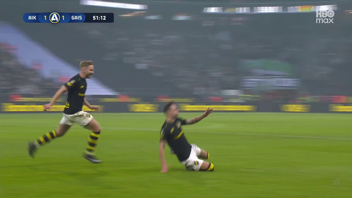 AIK gör 1-1! Bersant Celina pangar in kvitteringen ⚫🟡 📲 Se matchen på HBO Max