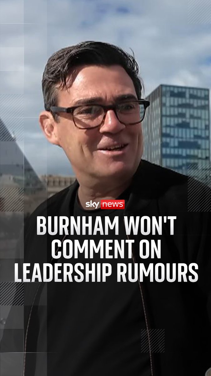 Rumours have been swirling around about a potential "leadership challenge" by the Greater Manchester mayor, but the man himself has no comment to make. 🔗 Read more: