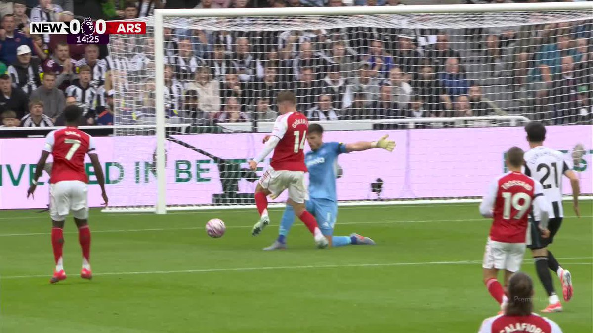 ¿Esto no es penal para Arsenal? Para colmo, minutos después Newcastle se puso 1-0.