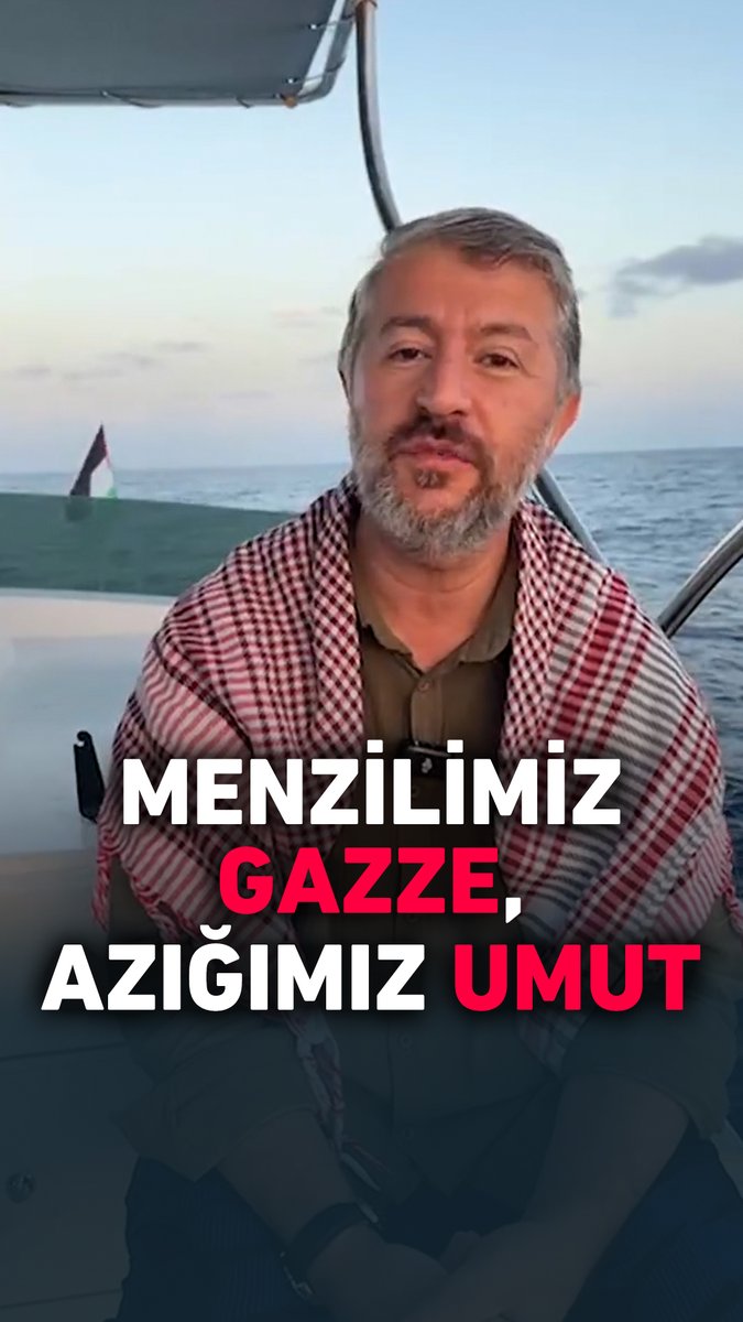 Onlarca gemi yan yana, aynı rotada, aynı menzile doğru yol alıyoruz. Menzilimiz Gazze, azığımız umut… #GlobalSumudFlotilla #GlobalMovementtoGaza #FreePalestine #SailToGaza