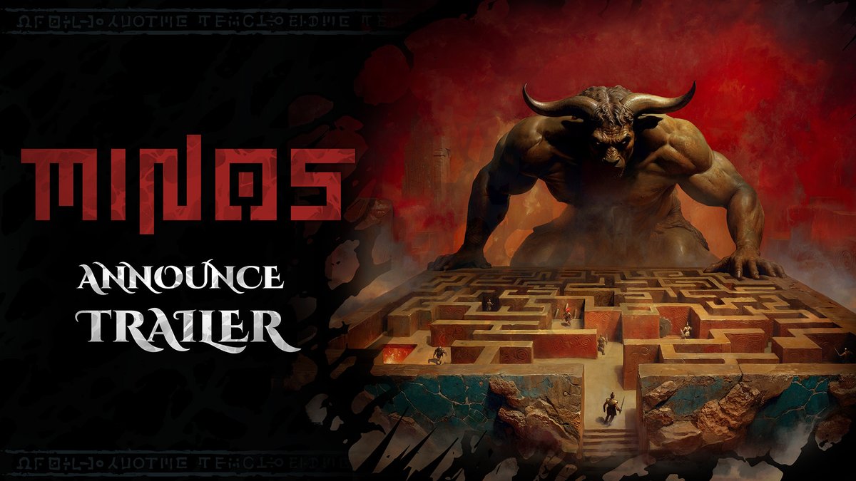Announcing MINOS - a maze-building roguelite where you, the fabled minotaur of legend, must defend your sanctuary from hordes of bloodthirsty adventurers. Play the demo and wishlist on Steam! 🏺🐂🏺