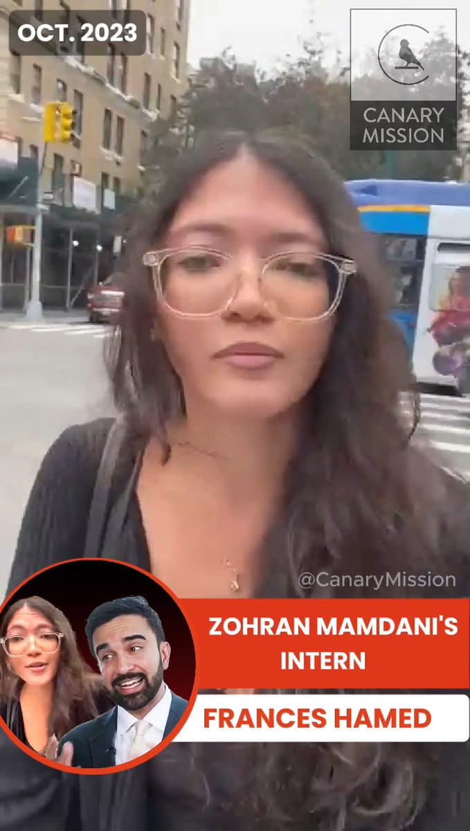 BREAKING: Video has emerged of Zohran Mamdani’s intern ripping down hostage posted just days after the October 7th massacre. These are the people who will be staffed in his Mayor administration.