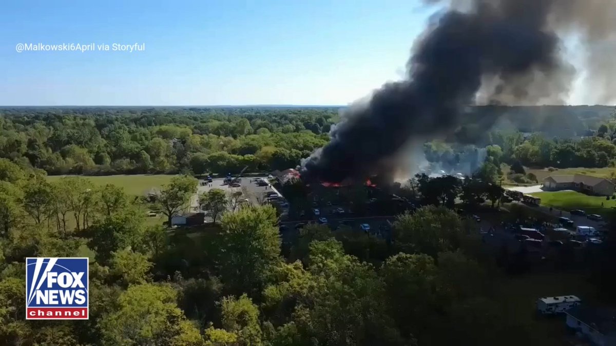 DEVELOPING: Church of Jesus Christ of Latter-day Saints in Grand Blanc Township, Michigan engulfed in flames after 40-year-old suspect "drove his vehicle through the front doors of the church" and shot multiple people.