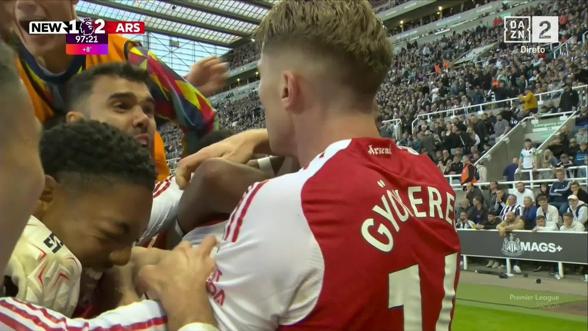 Arsenal foi ganhar a casa do Newcastle nos descontos!