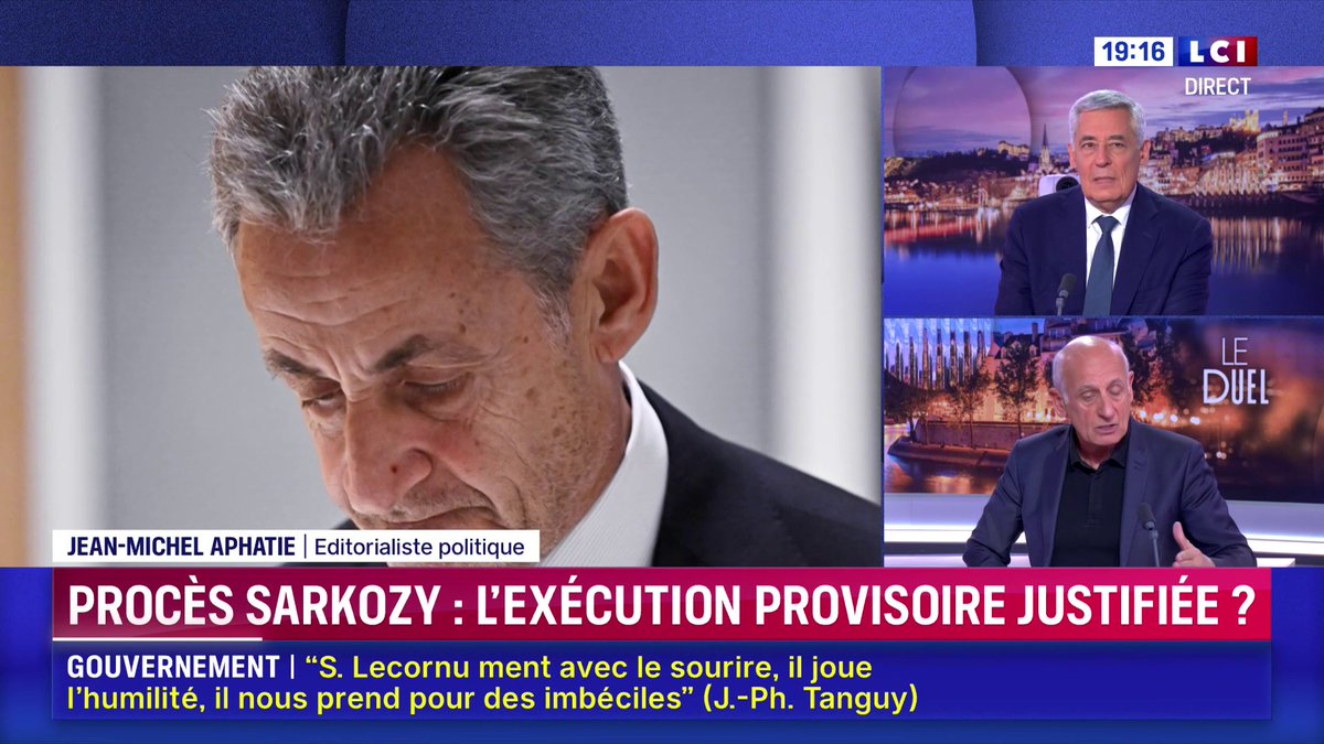 Condamnation de Nicolas Sarkozy : "Il faudrait qu'une autorité, je ne sais pas laquelle, revienne sur l'application immédiate de la peine (...) Il est inacceptable qu'il aille en prison alors qu'il a fait appel (...) C'est un scandale absolu", jean-michel aphatie ▶️ Darius Rochebin