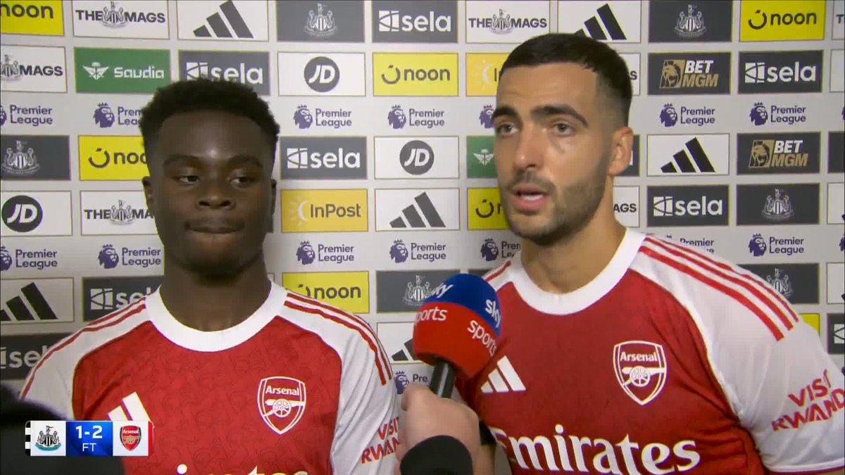 "It shows the character of the team, how much we trust each other" 💪 Goalscorer Mikel Merino on the mentality of this Arsenal team after their dramatic late victory over Newcastle.