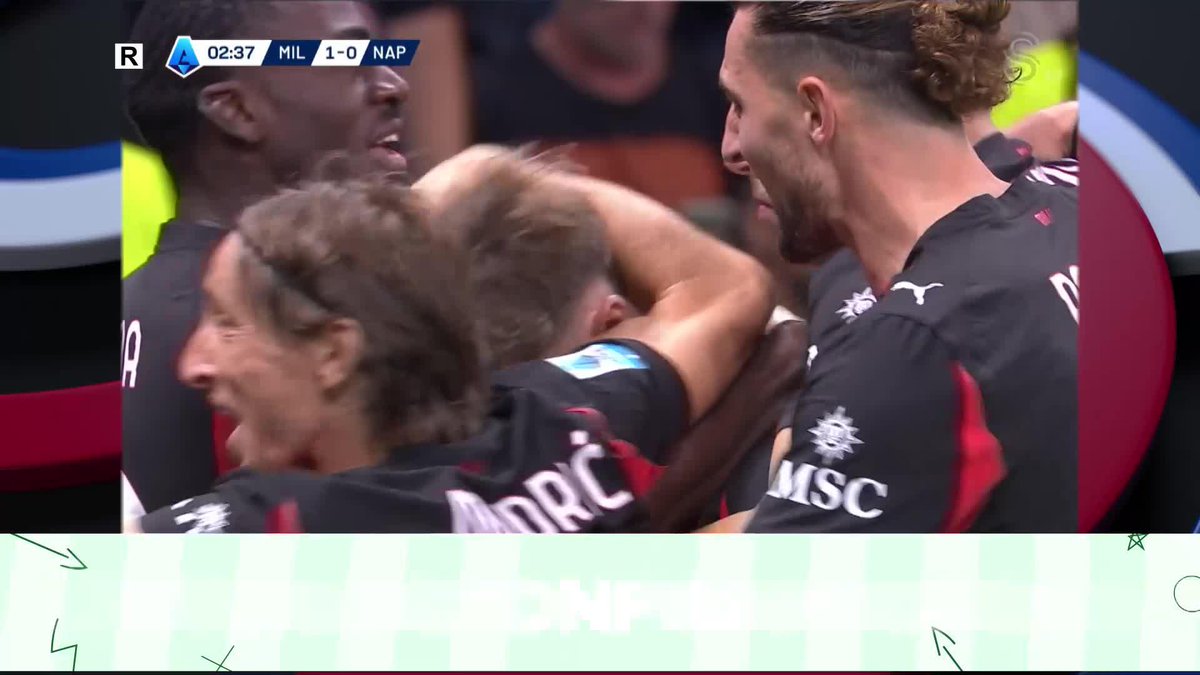 Alexis Saelemaekers 🔥 AC Milan, Napoli karşısında maça golle başlıyor. 🔥
