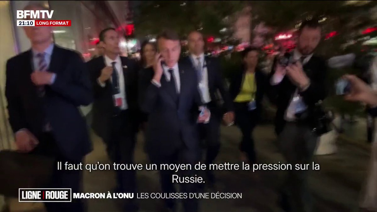 💬 "Je lui ai dit qu'on était bloqué à cause de lui. Il n'a pas beaucoup aimé" ➡️ Après son discours à l'ONU, Emmanuel Macron bloqué par le convoi de Donald Trump 📺 “Reconnaissance de la Palestine par la France à l’ONU, les coulisses d’une décision”, un document #LigneRouge