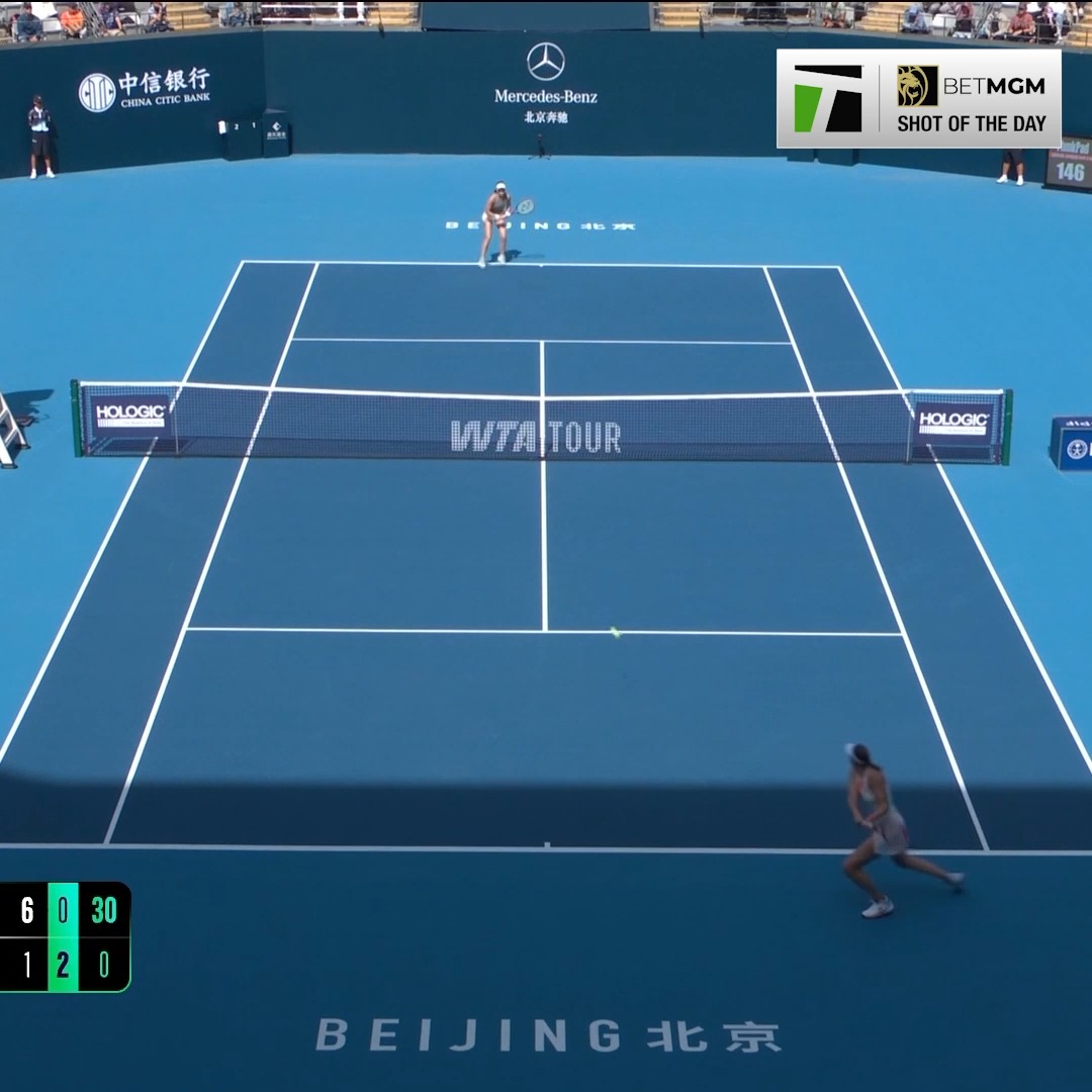 Eva Lys finding a new level 📈 Check out our BetMGM 🦁 Shot of the Day ⤵️ #2025ChinaOpen