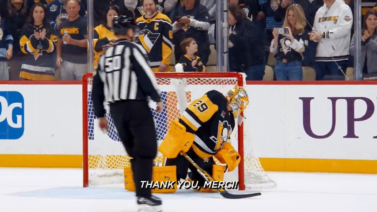 A moment for Marc-Andre Fleury and his trusty sidekick, the post 🥅