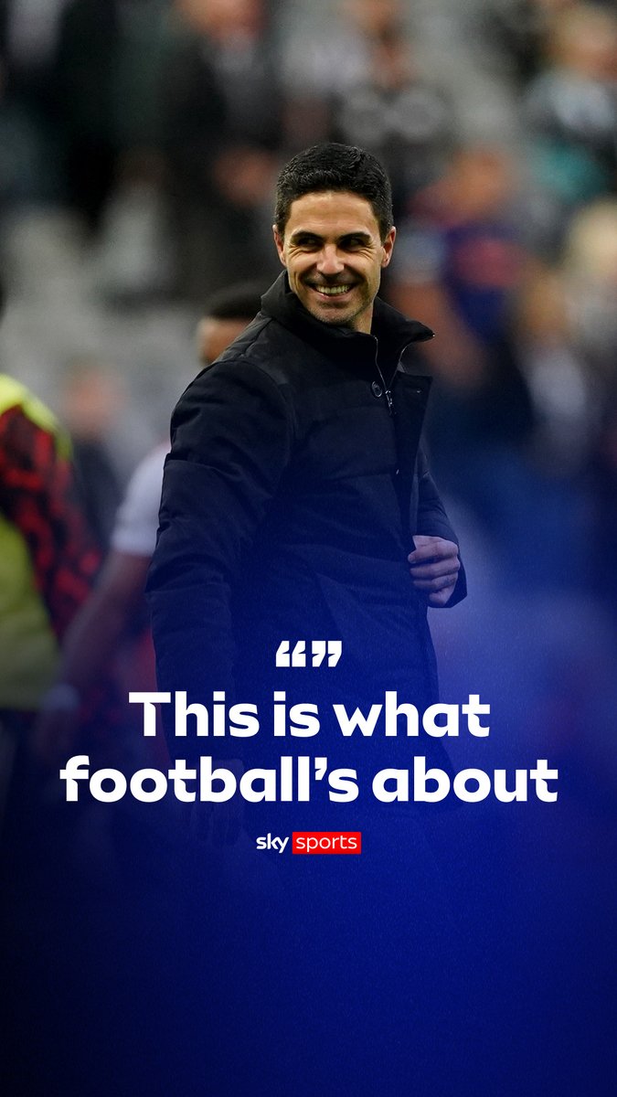 "This is what football's about!" 😅 Mikel Arteta speaks to the media following on from Arsenal's late win against Newcastle, and believes his side 'deserved' a crucial three points to close the gap on Liverpool 🔴