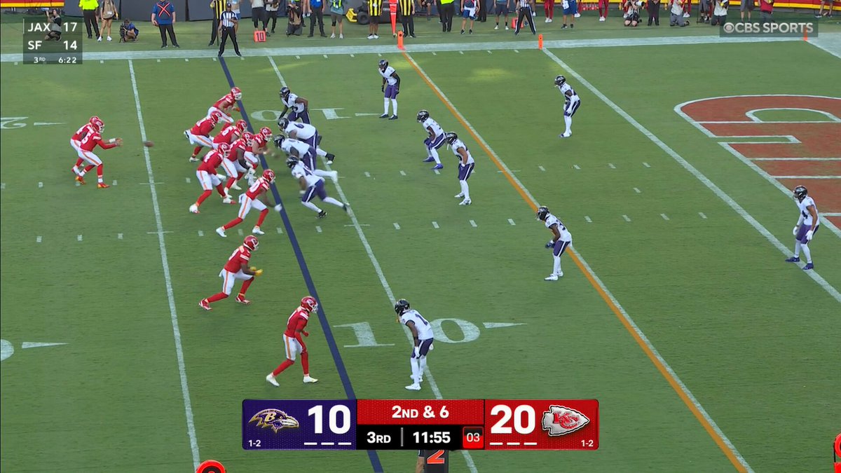 Mahomes' third TD pass of the game goes to Tyquan Thornton 🎯 BALvsKC on CBS/Paramount+