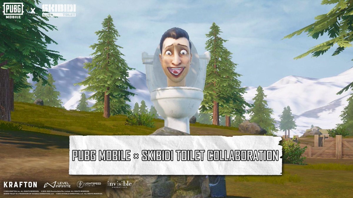 Skibidi Toilet storms into PUBG MOBILE! Chaos erupts 25/09 in Livik &amp; Erangel, monsters hit Metro Royale, World of Wonder explodes 29/09, &amp; 30/09–04/11 brings head-popping rewards in the exclusive Skibidi Toilet event! #SKIBIDITOILET