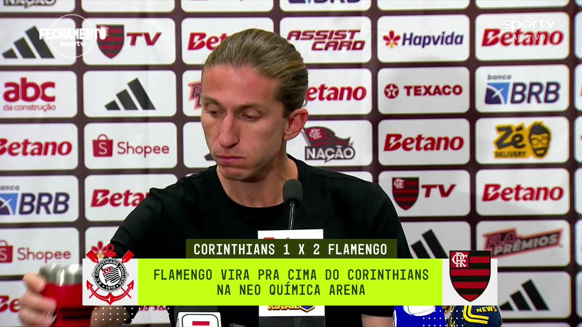 Filipe Luís fala de Arrascaeta e Carrascal atuando juntos e rasga elogios ao colombiano: "Que jogador!". #futebol #corinthians #flamengo #brasileirao